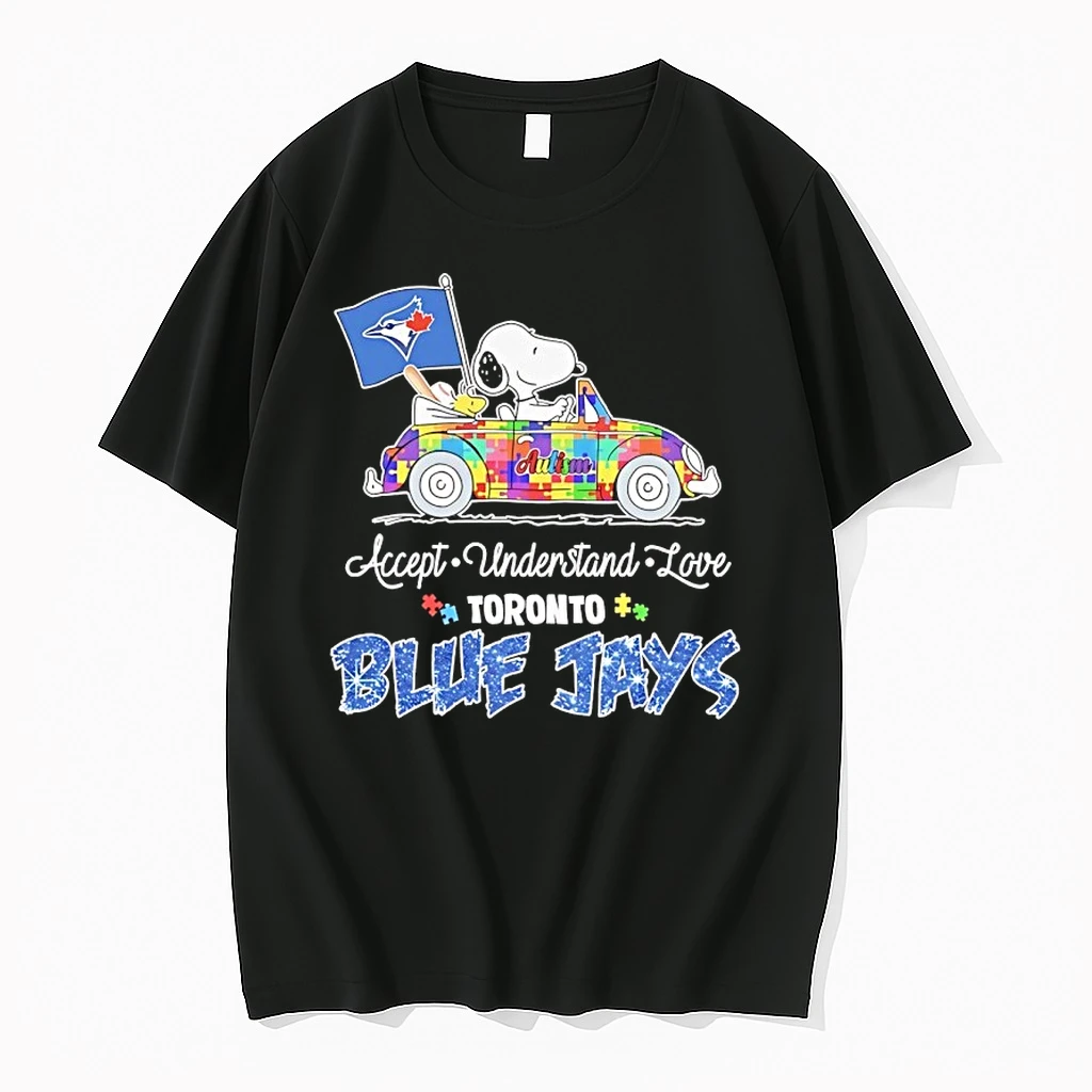 Snoopy And Woodstock X Toronto Blue Jays Driving Car Autism 2026 Shirts