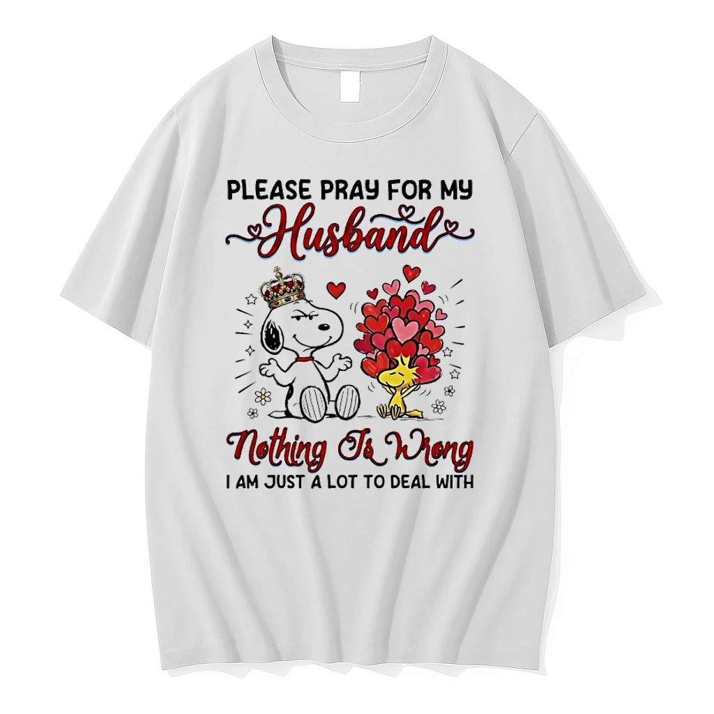 Snoopy And Woodstock Please Pray For My Husband Nothing Is Wrong Shirts