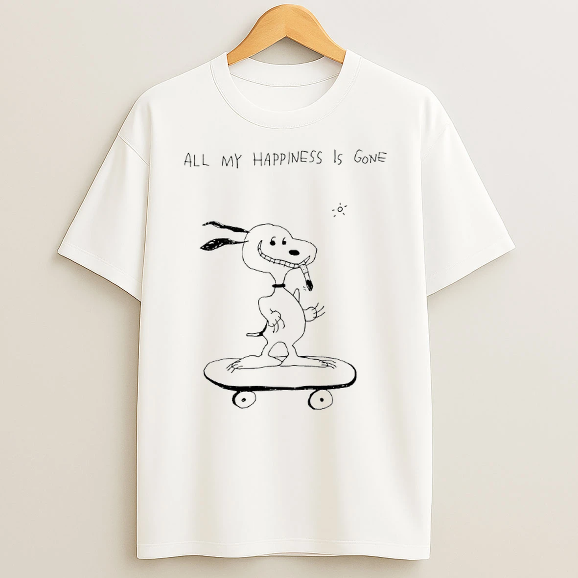 Snoopy Smoking All My Happiness Is Gone Shirts