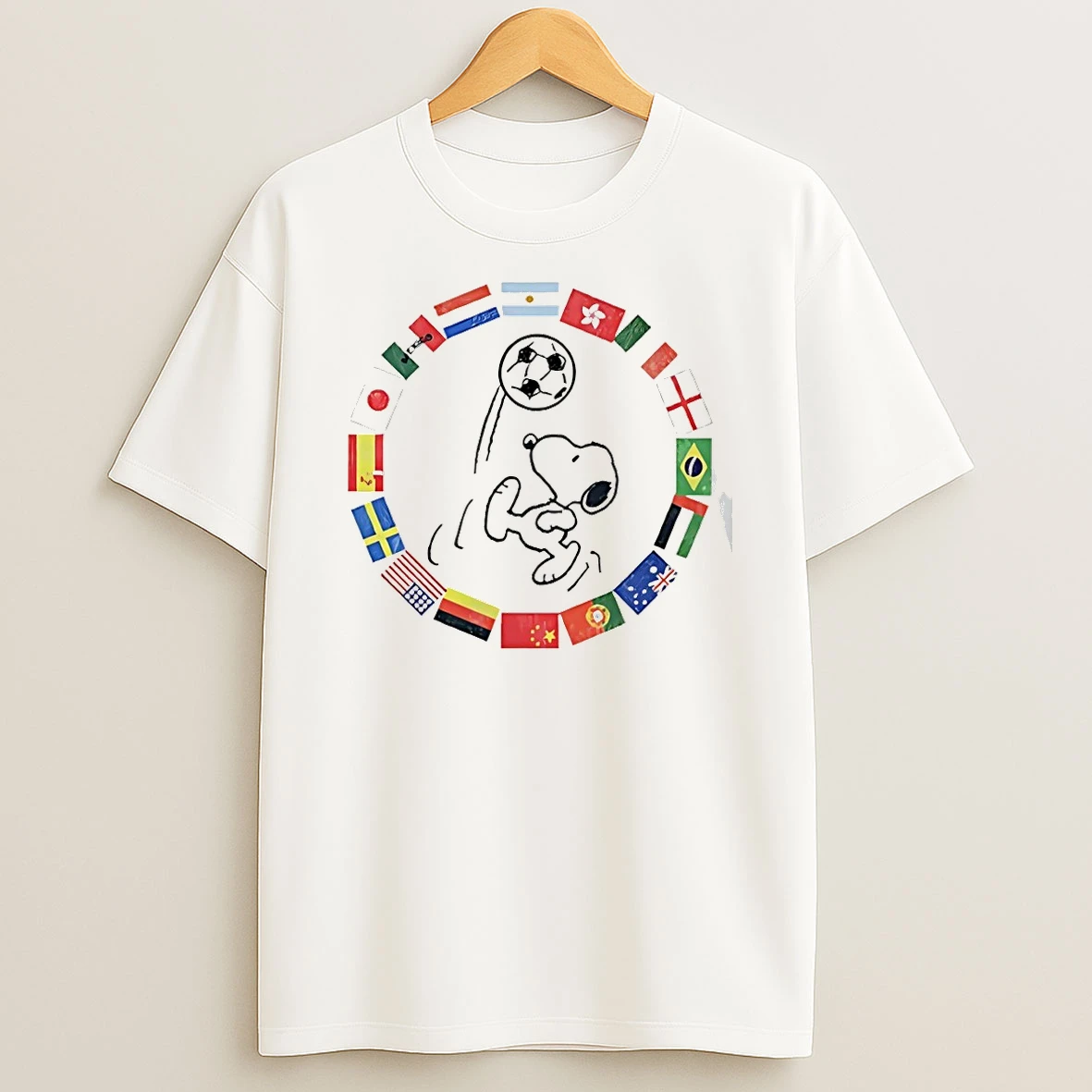 Snoopy Soccer Flags World Cup 2026 Meme Shirts