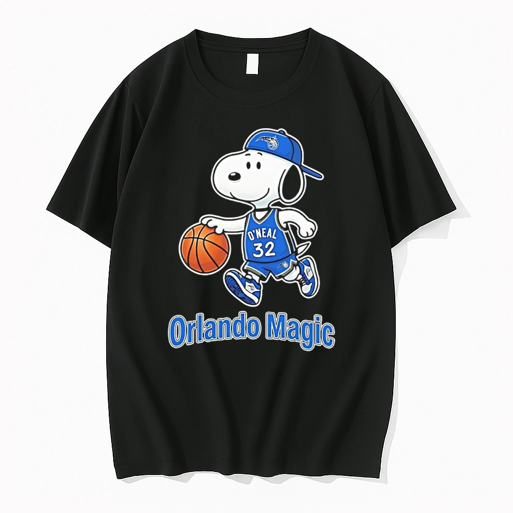 Snoopy X Shaquille Oneal Orlando Magic Basketball Cartoon Shirts