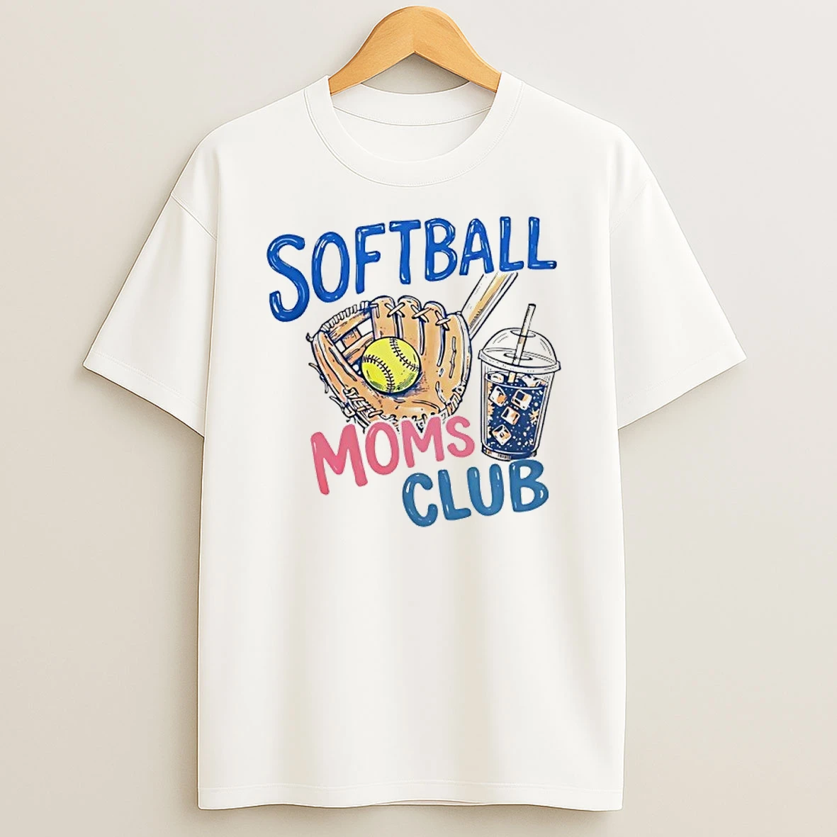 Softball Mom Club Iced Coffee And Softball Season Shirts