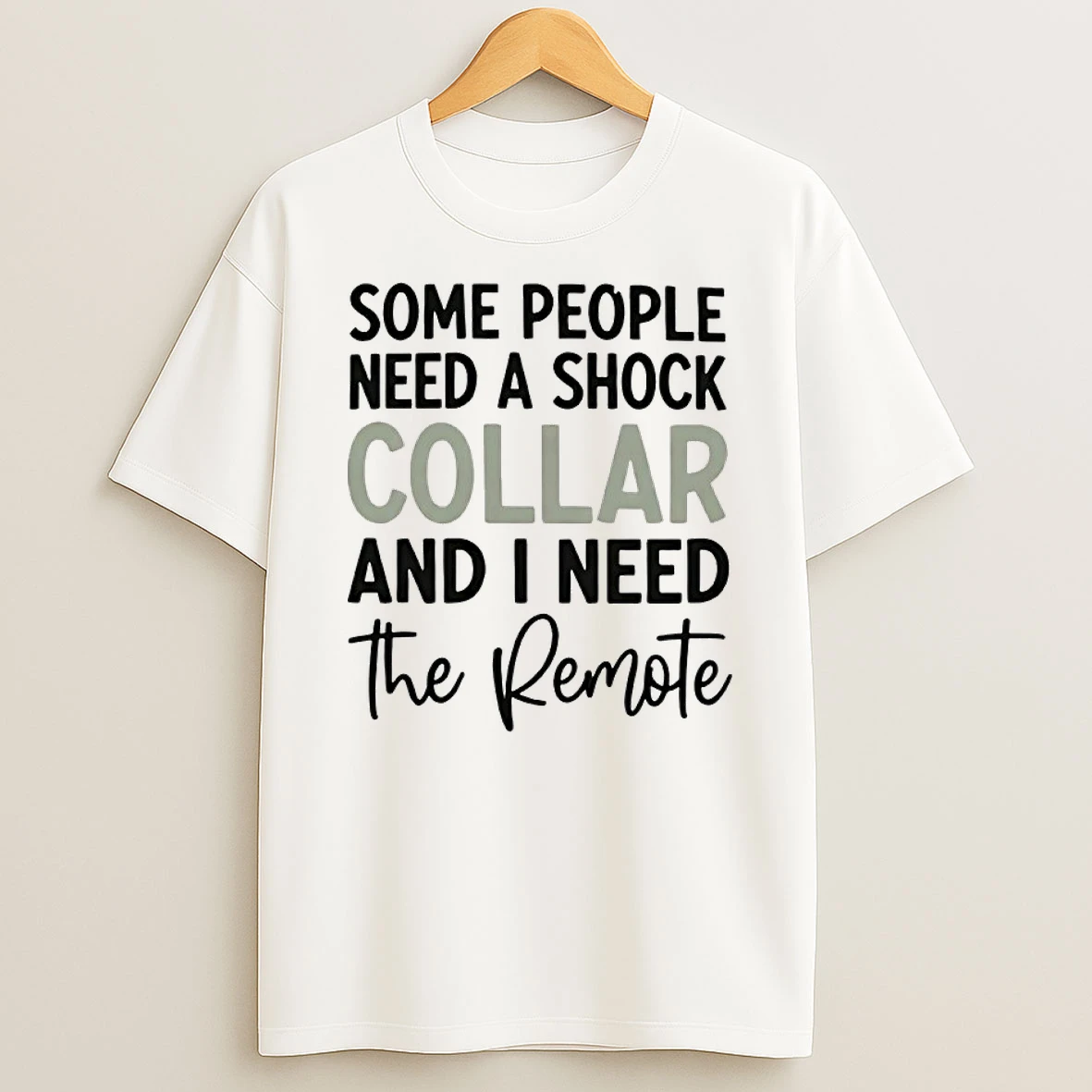 Some People Need A Shock Collar And I Need The Remote Satire Shirts