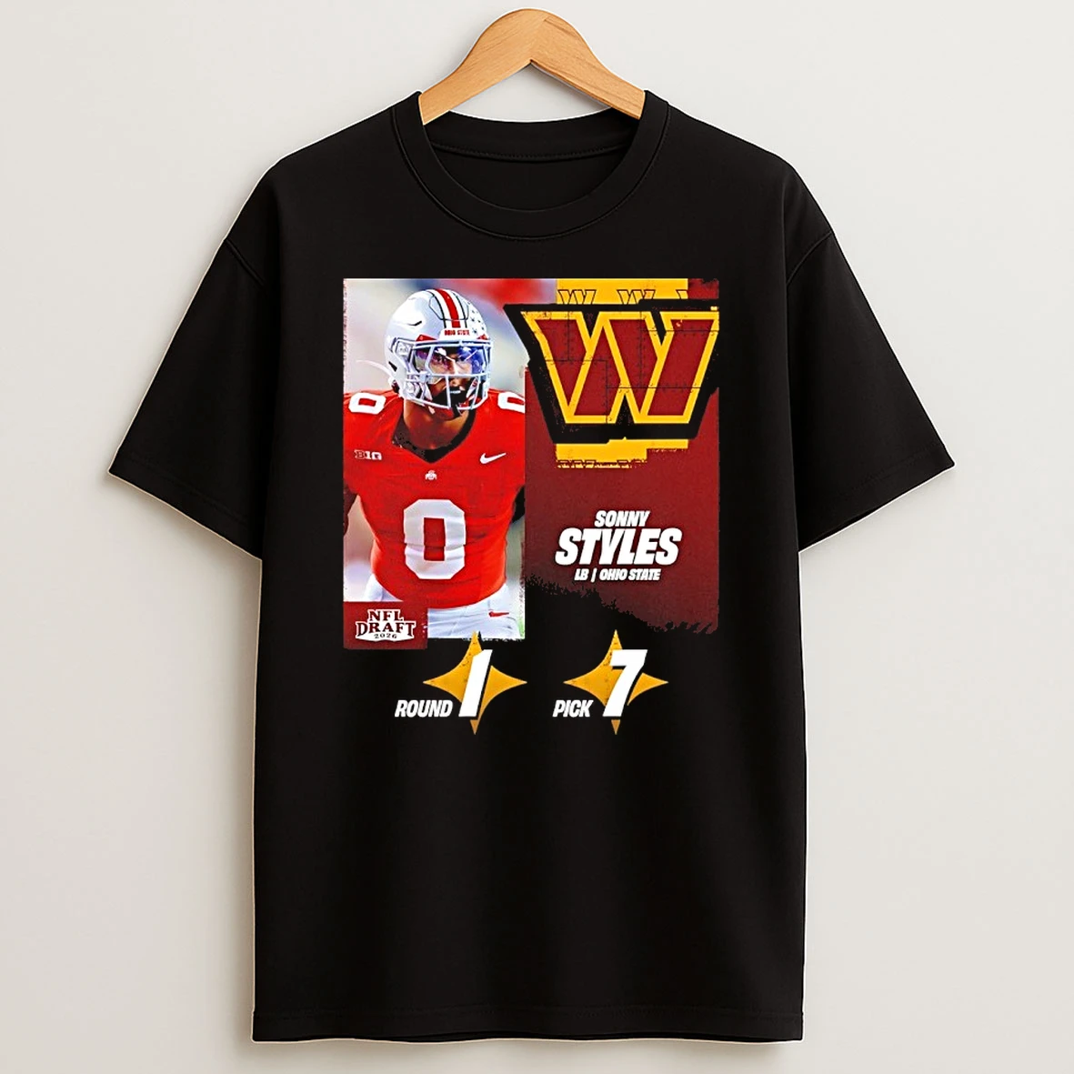 Sonny Styles 7 Washington Commanders Nfl Draft 2026 Shirts