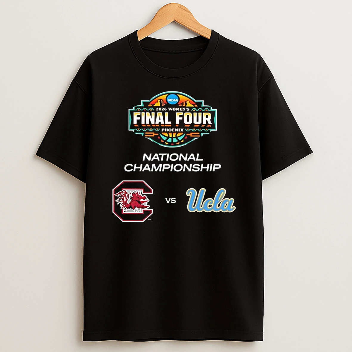 South Carolina Gamecocks Vs Ucla Bruins 2026 Ncaa Womens Basketball National Championship Matchup Shirts