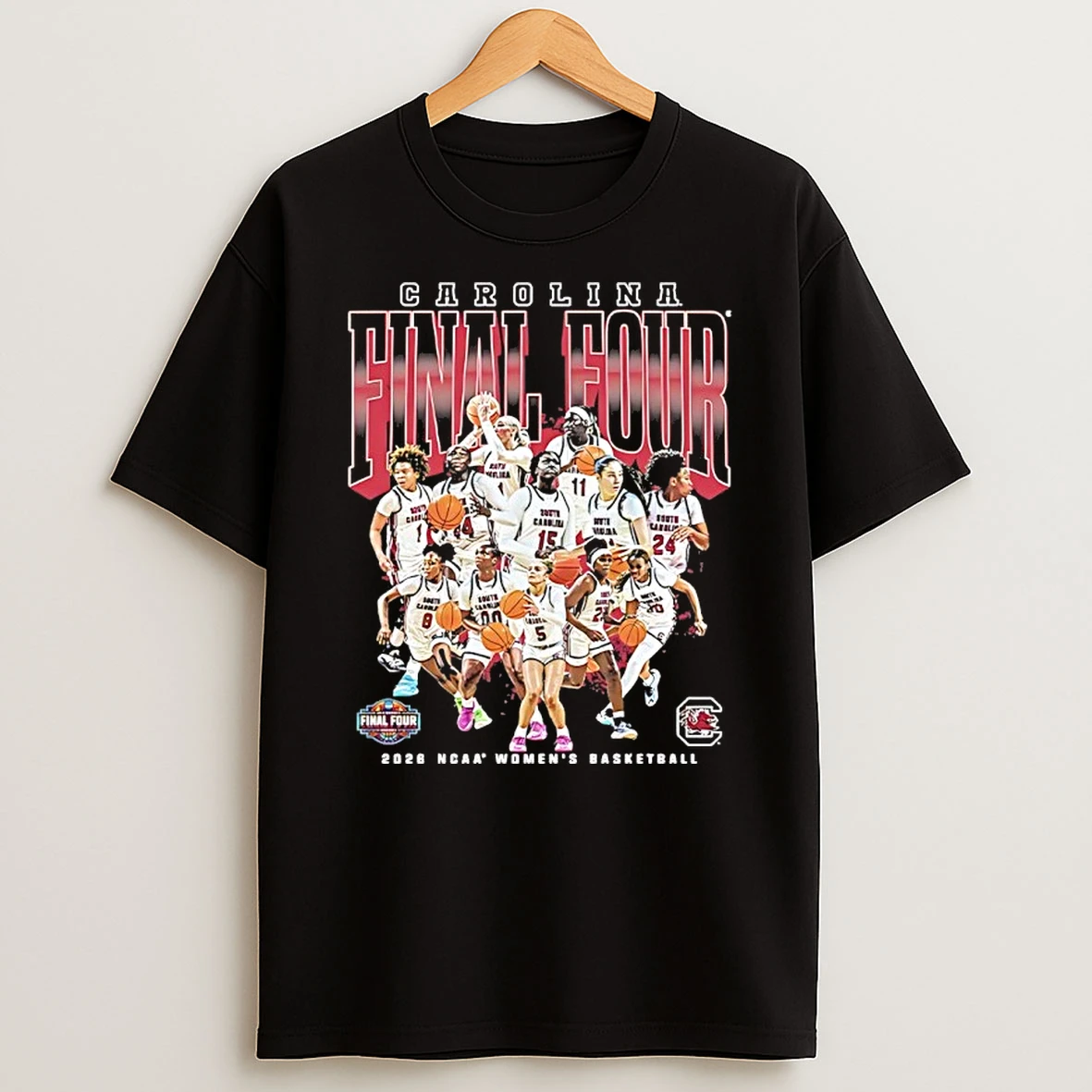 South Carolina Gamecoks 2026 Final Four Wonens Basketball Players Graphic Shirts