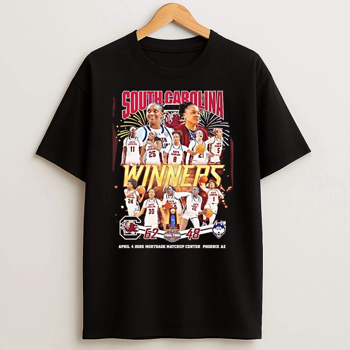 South Carolina Beat Uconn In 2026 Final Four Shirts