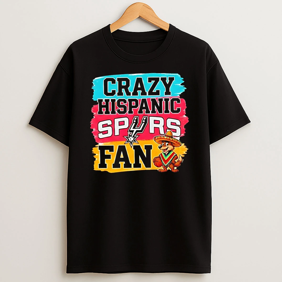 Spurs Coyote Crazy Hispanic Spurs Fan Basketball Team Pride Shirts