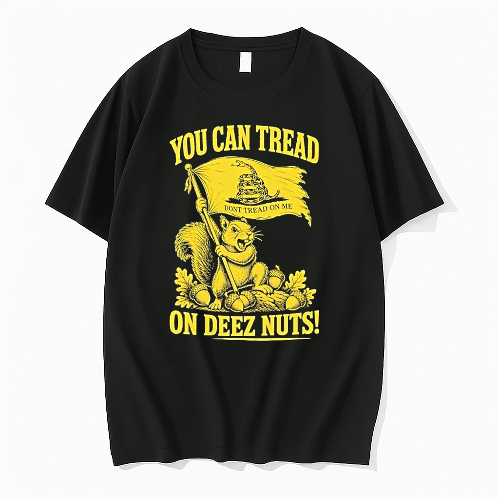 Squirrel You Can Tread On These Nuts Gadsden Flag Graphic Shirts