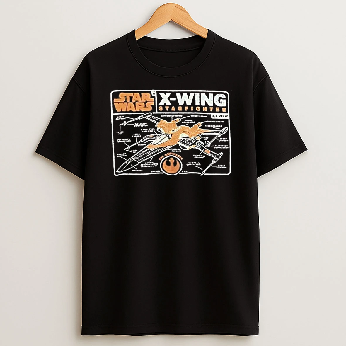 Star Wars X Wing Starfighter Diagram Shirts