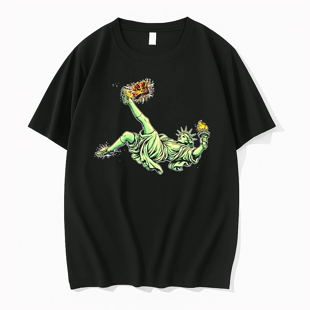 Statue Of Liberty Democracy No Kings Anti Trump Protest Shirts
