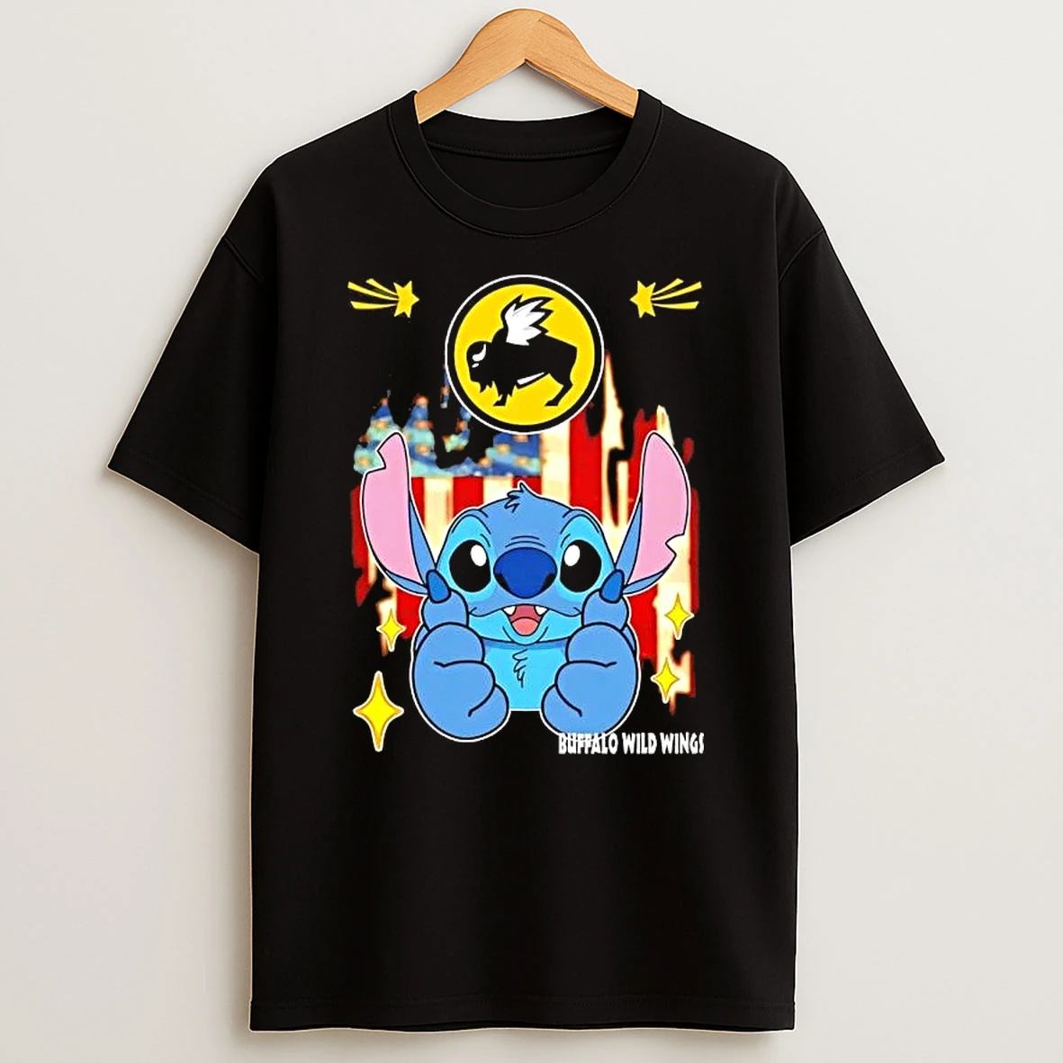 Stitch Like Buffalo Wild Wings Usa Flag Shirts