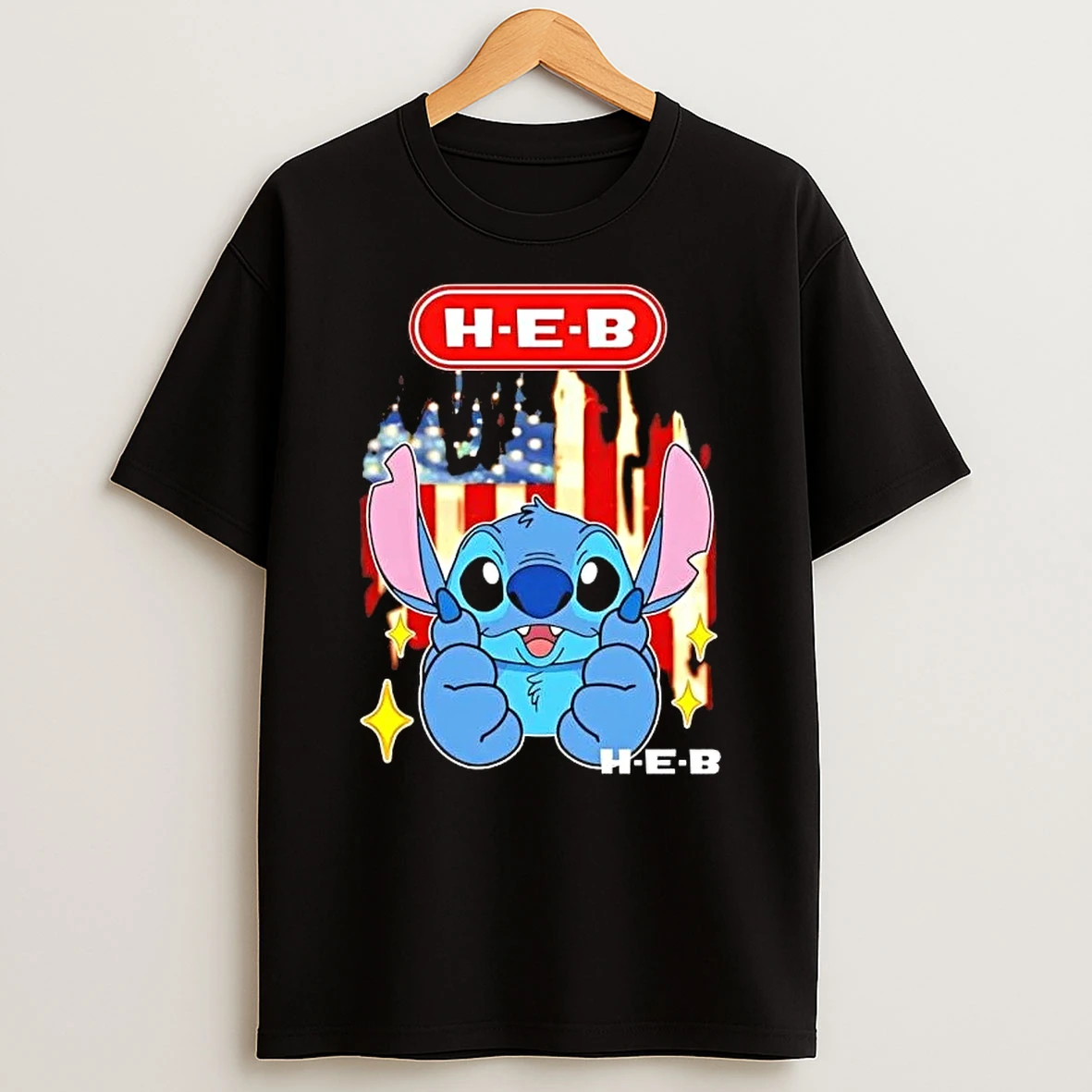 Stitch Like H E B Usa Flag Shirts
