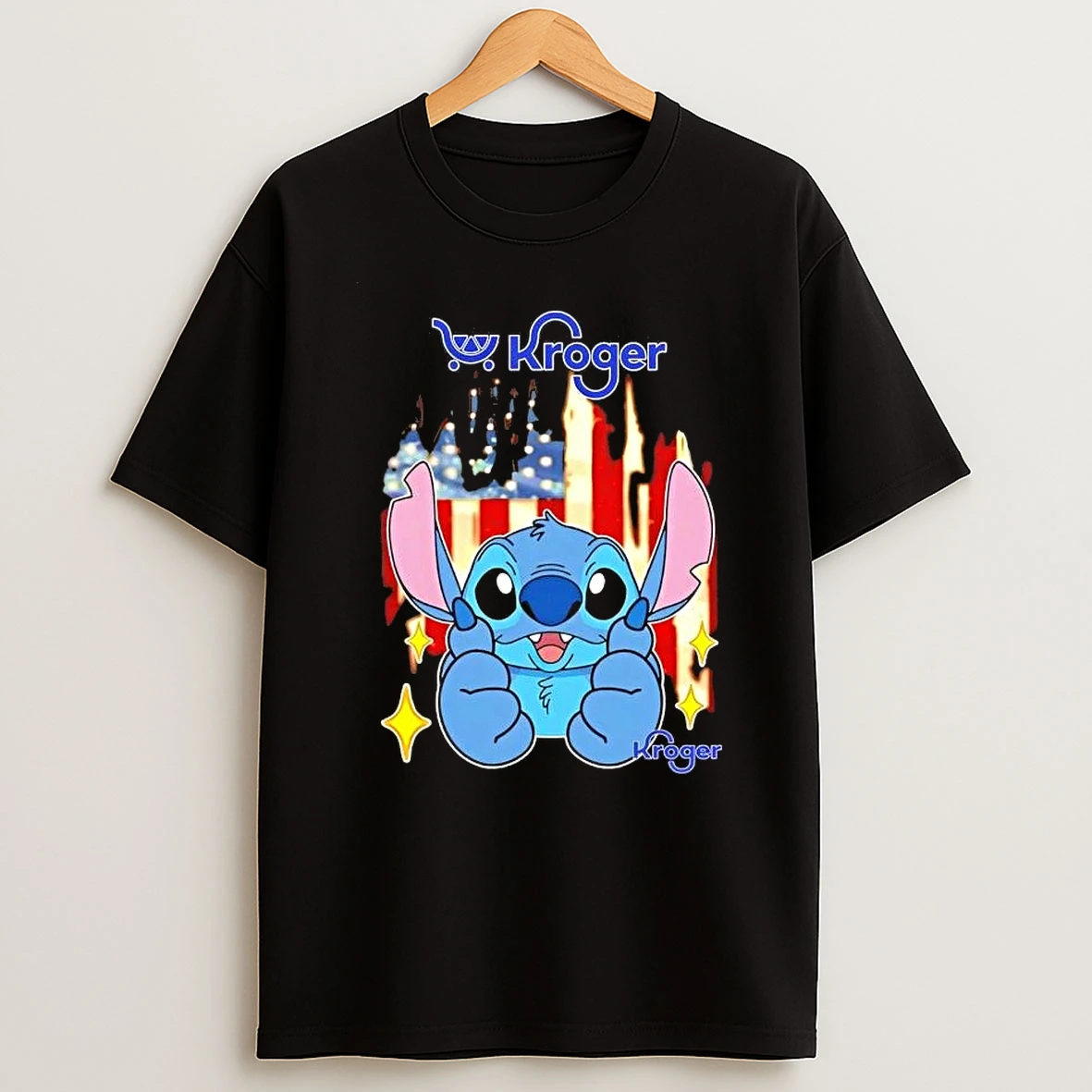 Stitch Like Kroger Usa Flag Shirts
