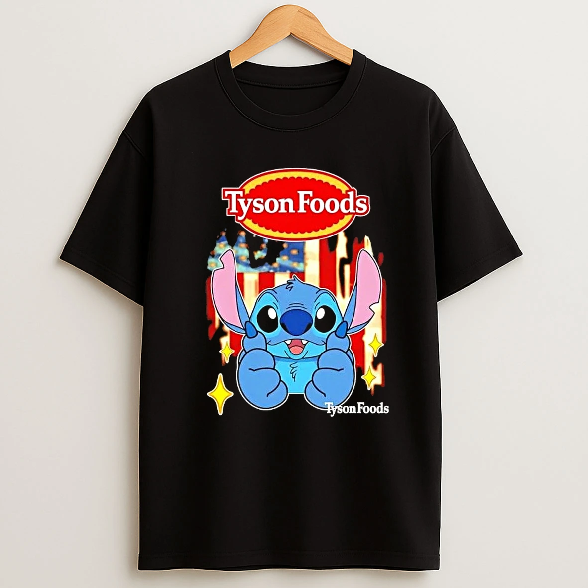 Stitch Like Tyson Foods Usa Flag Shirts