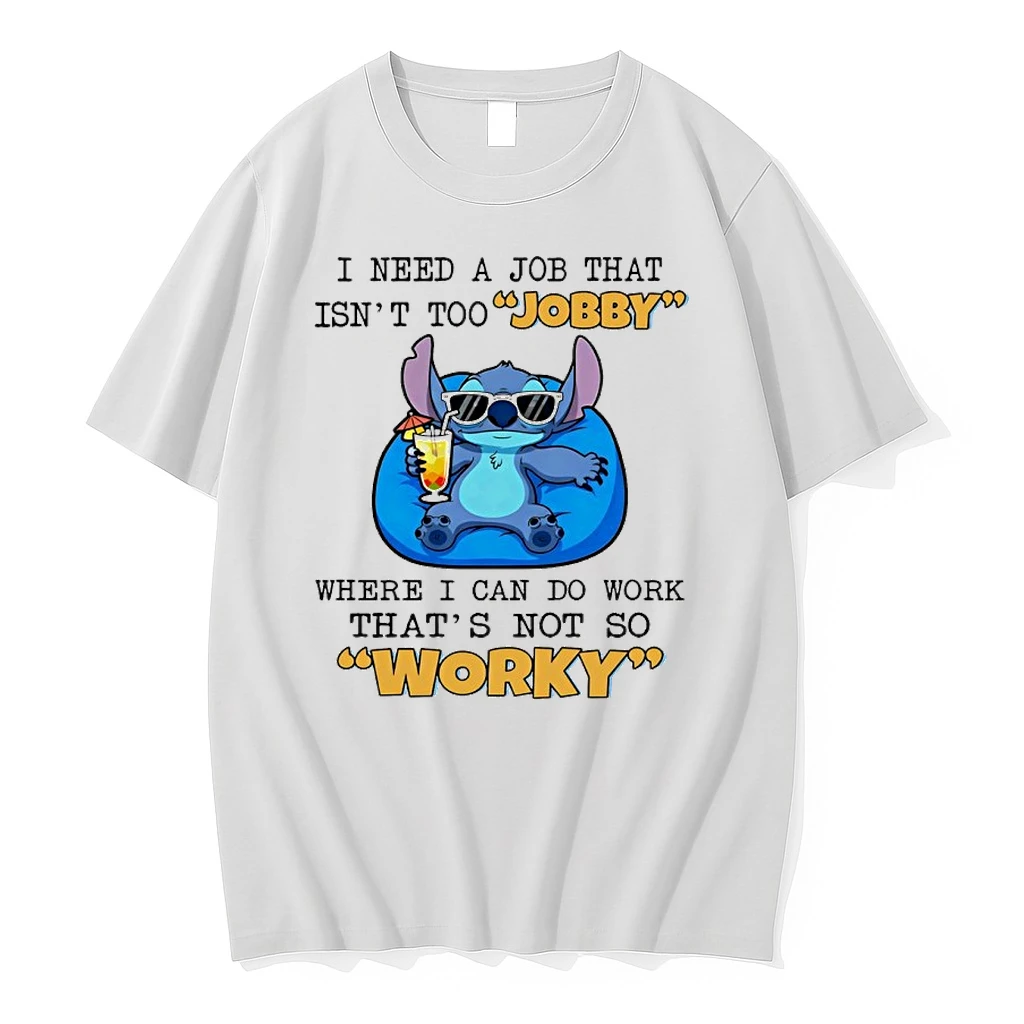 Stitch Sunbathing I Need A Job That Isnt Too Jobby Thats Not So Worky Shirts