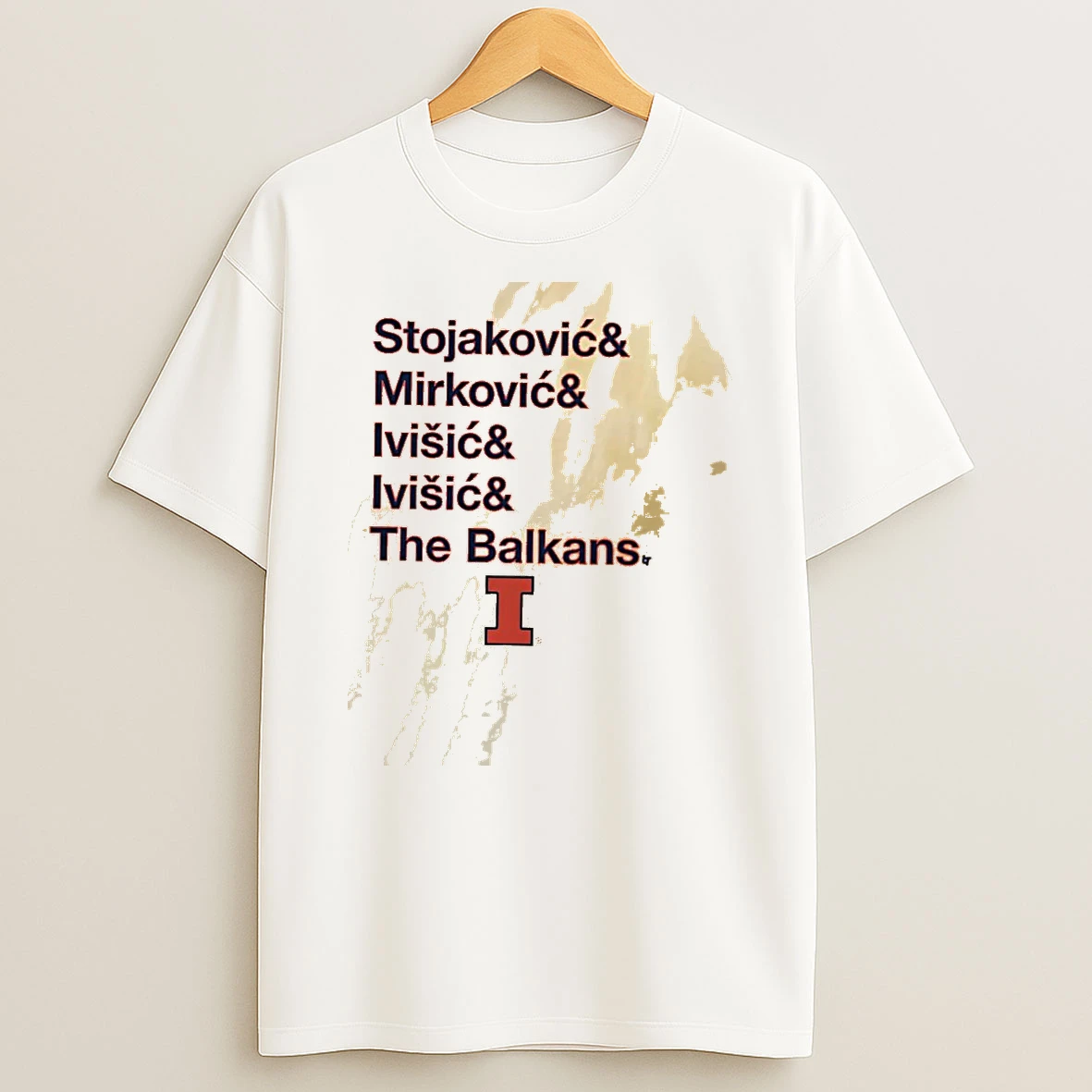 Stojakovic Mirkovic Ivisic Ivisic The Balkans Illinois Fighting Illini Mens Basketball Shirts