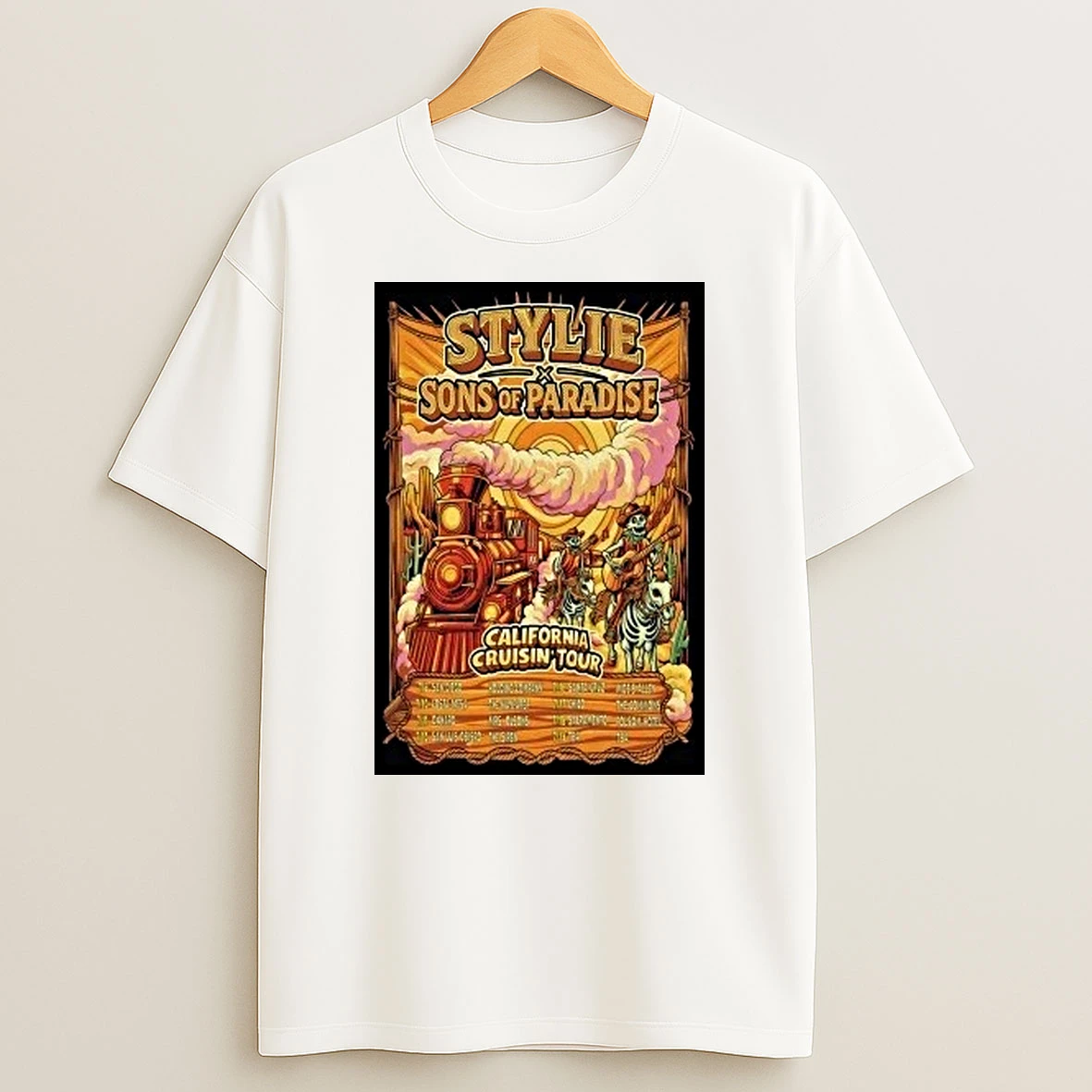 Stylie And Sons Of Paradise California Cruisin Tour 2026 Shirts