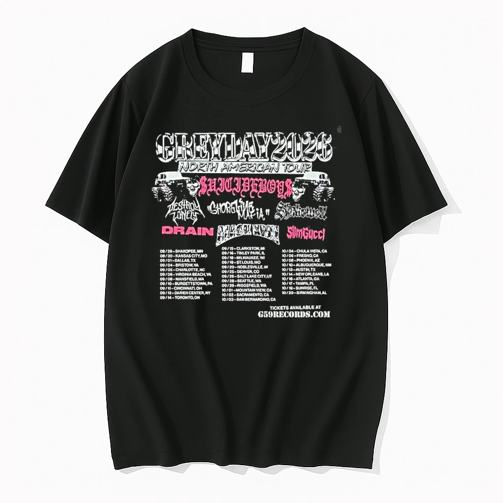 Suicide Boys Grey Day 2026 North America Tour Lineup With Schedule Dates Shirts