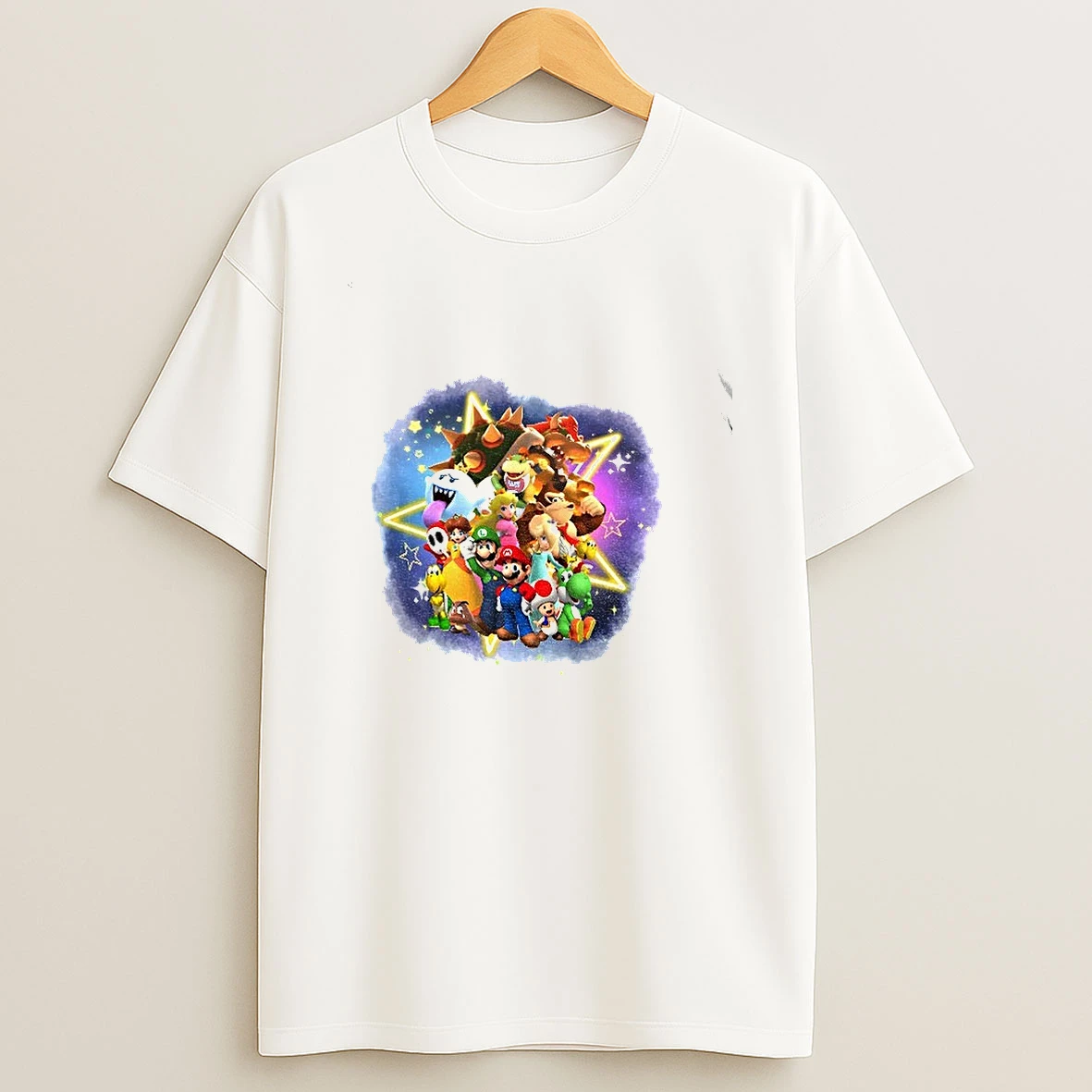 Super Mario Galaxy Luigi Yoshi Bowser Peach Shirts