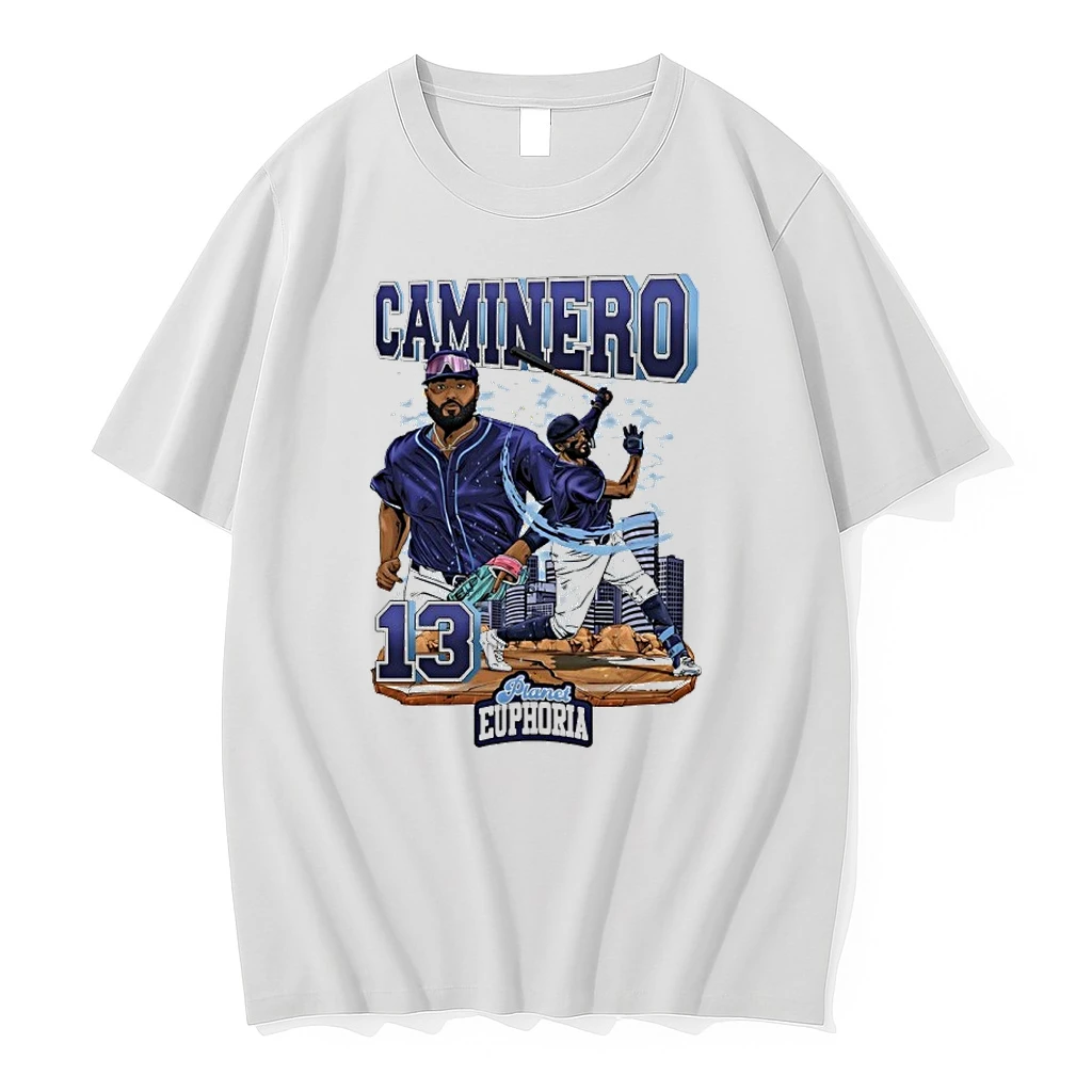 Tampa Bay Rays Junior Caminero 13 Collage Swing Skykine Comic Shirts