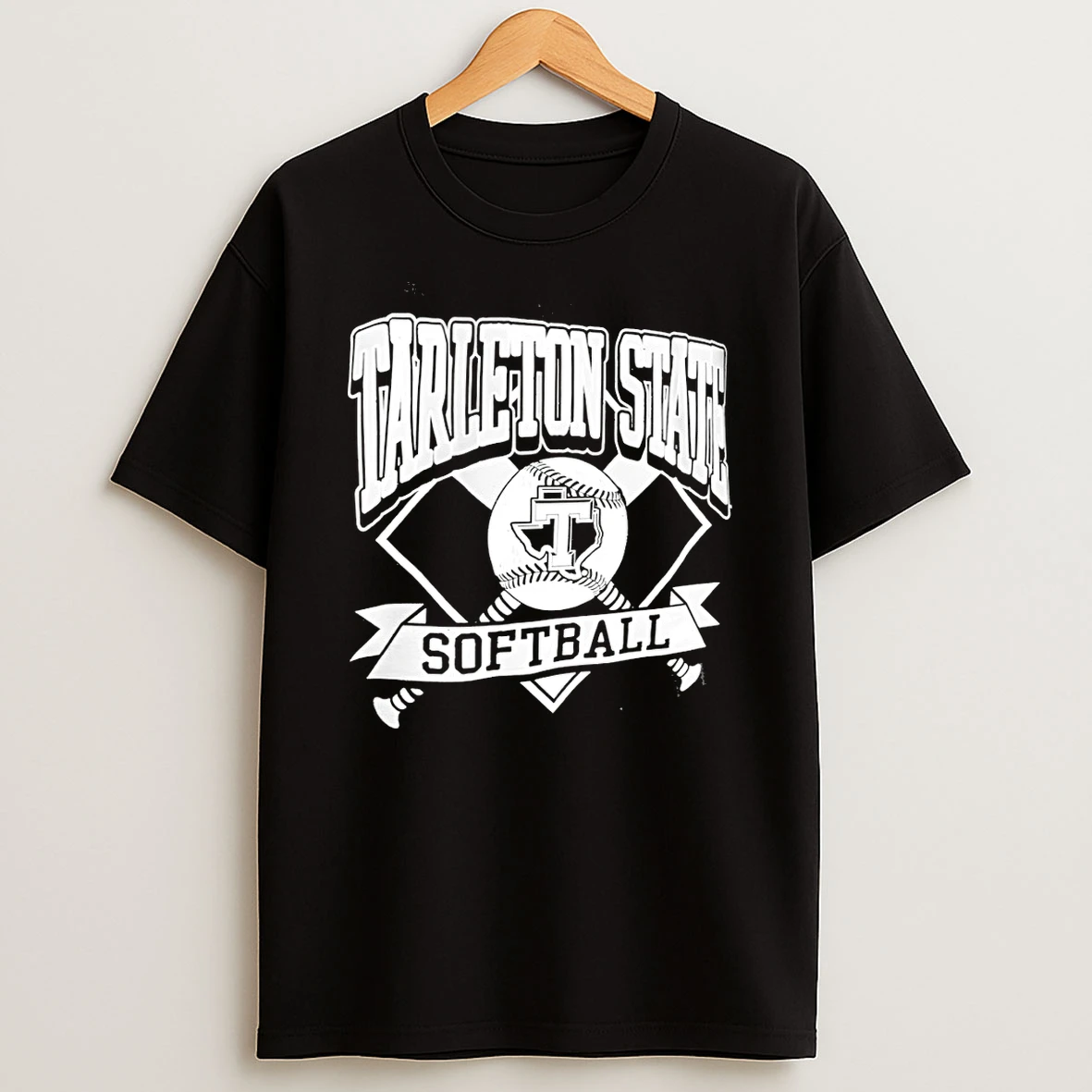 Tarleton State Texans Softball Logo Vintage Shirts