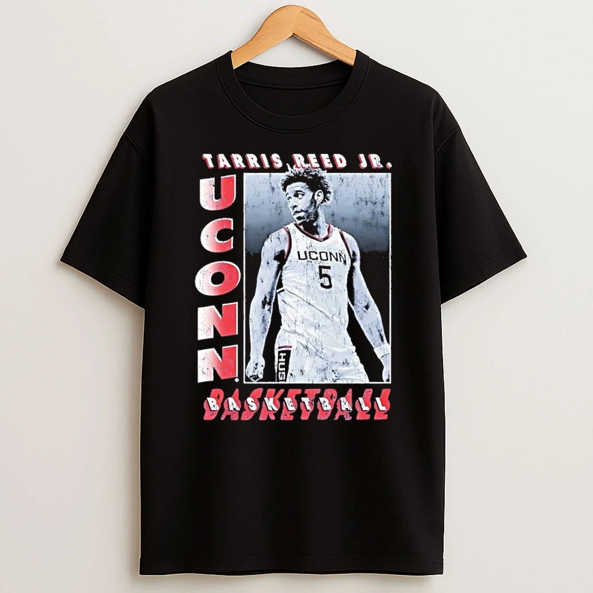 Tarris Reed Uconn Huskies Mens Basketball Graphic Vintage Shirts