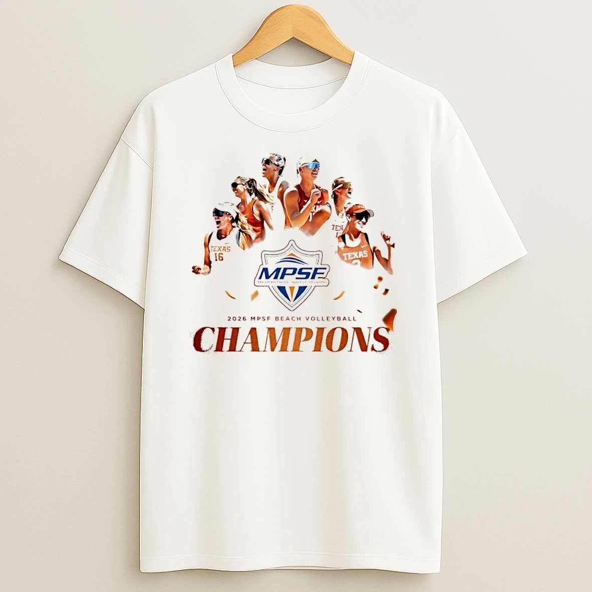 Texas Longhorn 2026 Mpsf Beach Volleyball Champions Shirts