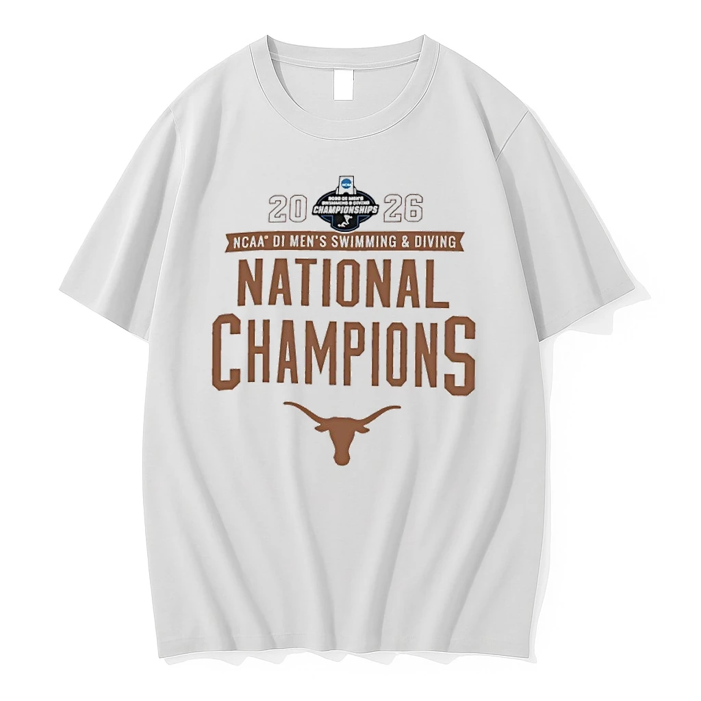 Texas Longhorns 2026 Ncaa Mens Swimming And Diving National Champions Shirts