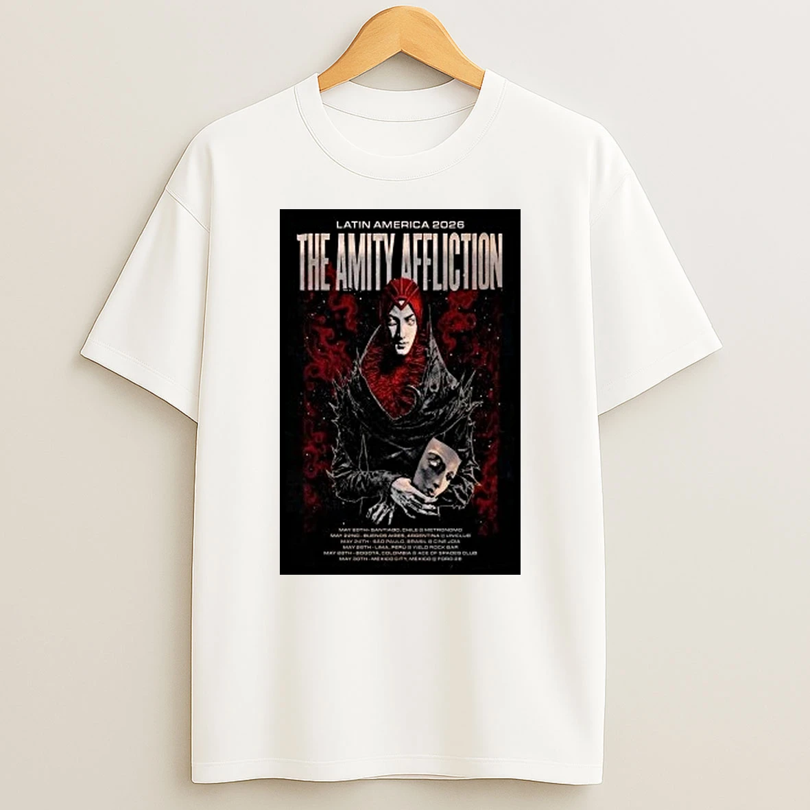 The Amity Affliction Latin America Tour 2026 Shirts