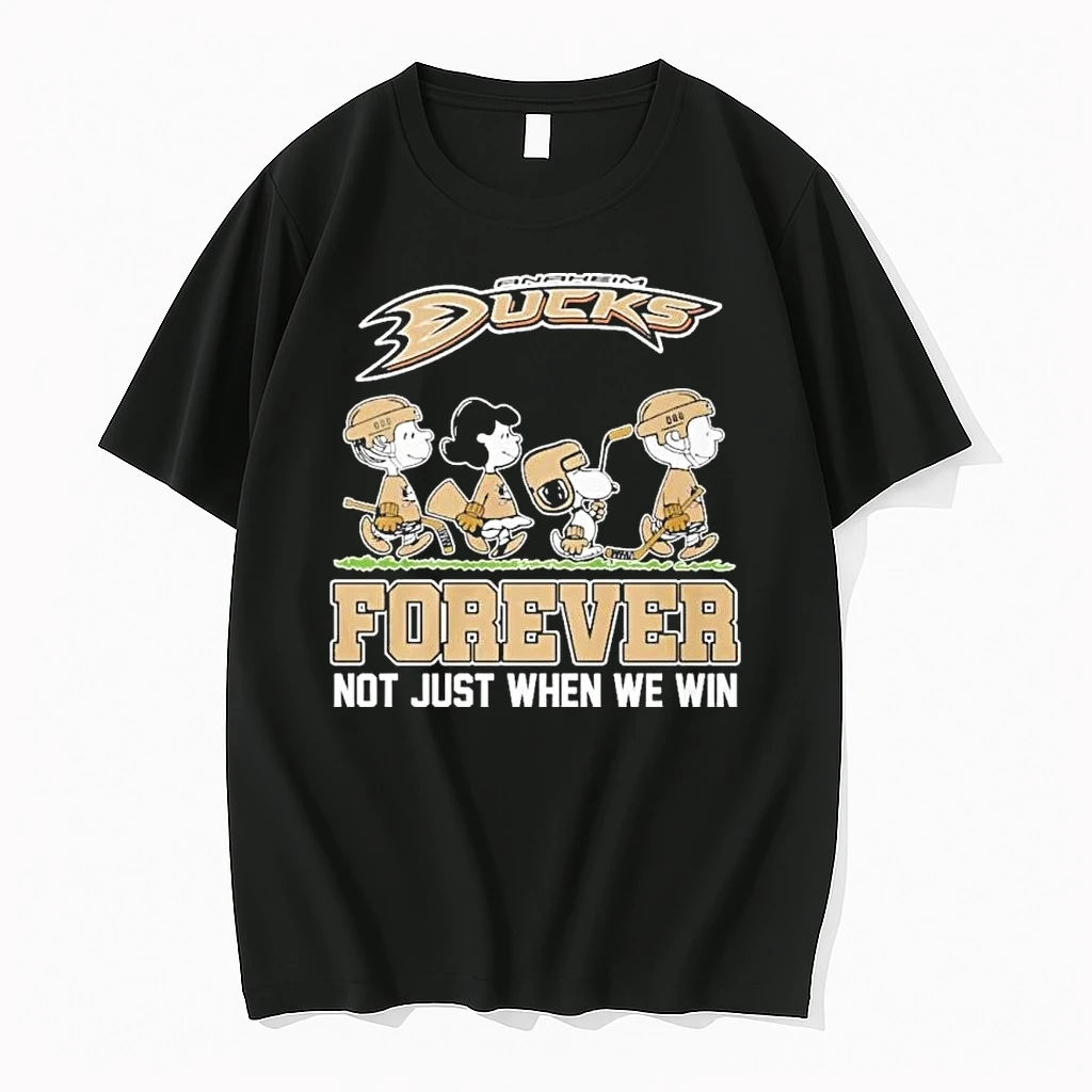 The Peanuts Characters X Anaheim Ducks Hockey Shirts