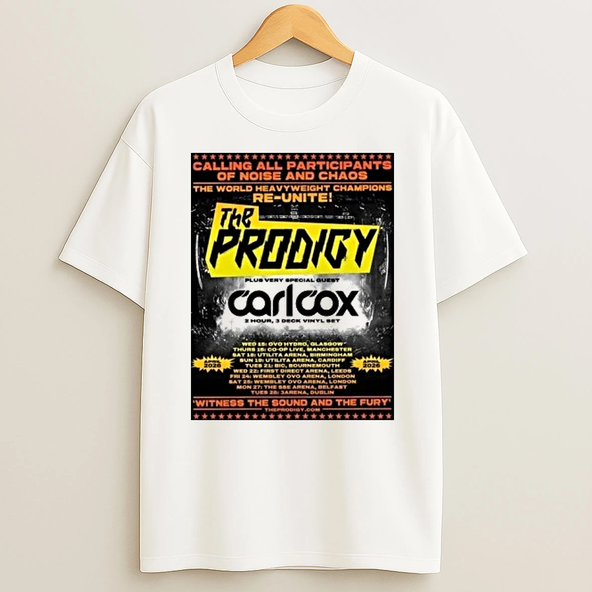 The Prodigy Warriors Dance Uk And Ireland Arena Tour 2026 Shirts