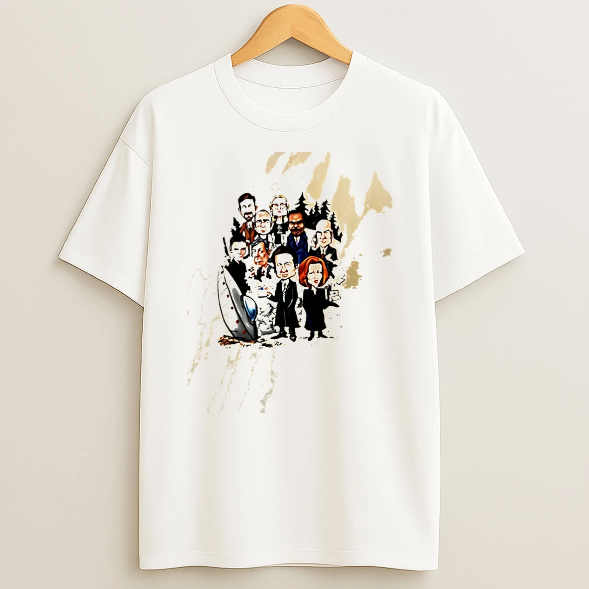 The X Files Characters Caricature Shirts