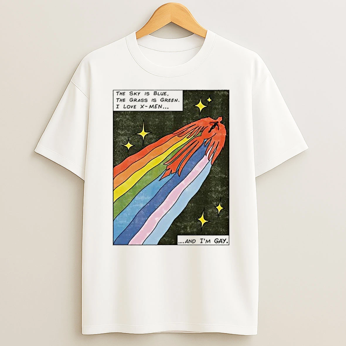 The Sky Is Blue The Grass Is Green I Love X Men And Im Gay Shirts