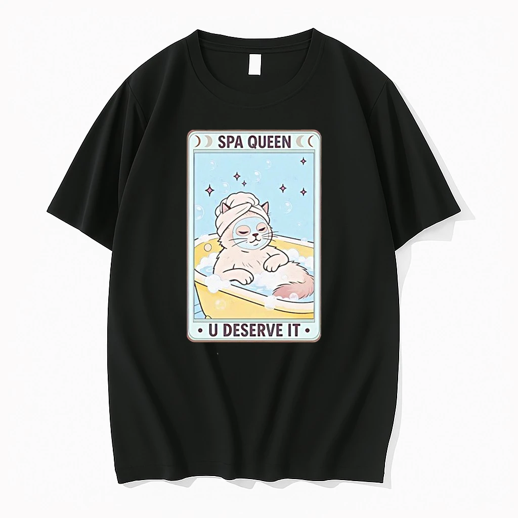 The Spa Queen Cat You Deserve It Tarot Shirts