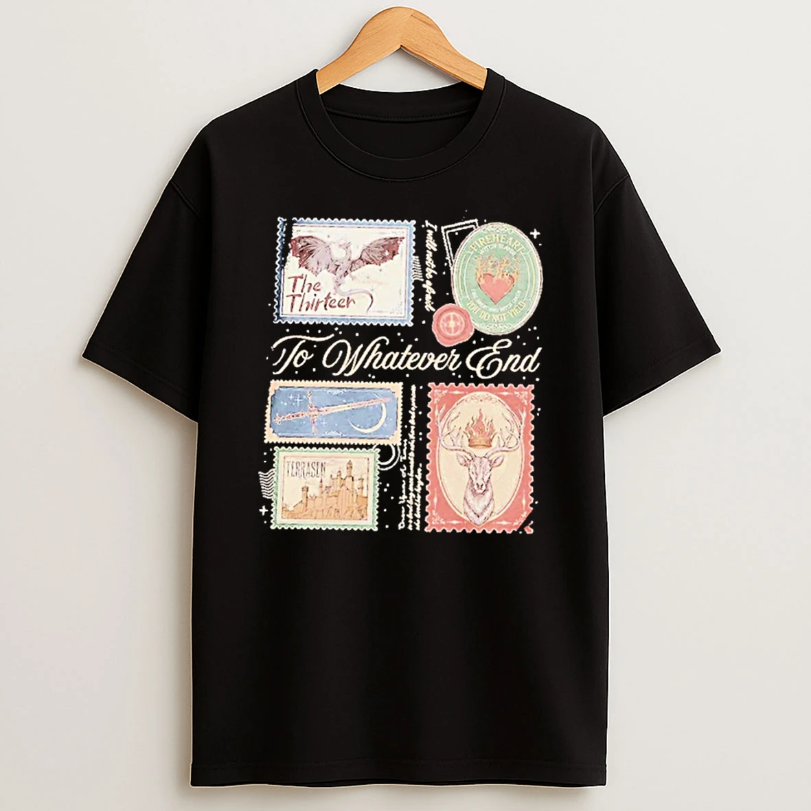 Throne Of Glass Book Stamps Fantasy Book Lover Fireheart Terrasen Shirts