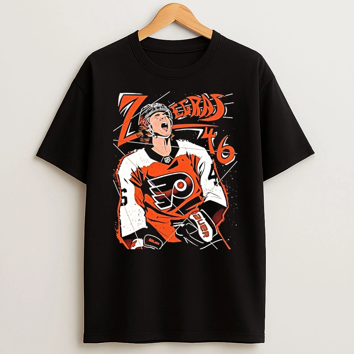Trevor Zegras Screaming Philadelphia Flyers Shirts