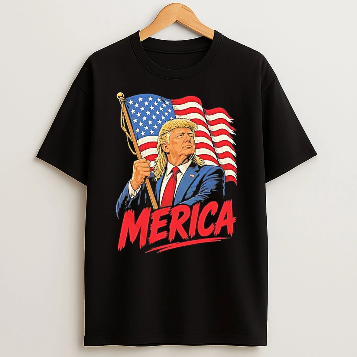 Trump Mullet Patriotic American Flag Shirts