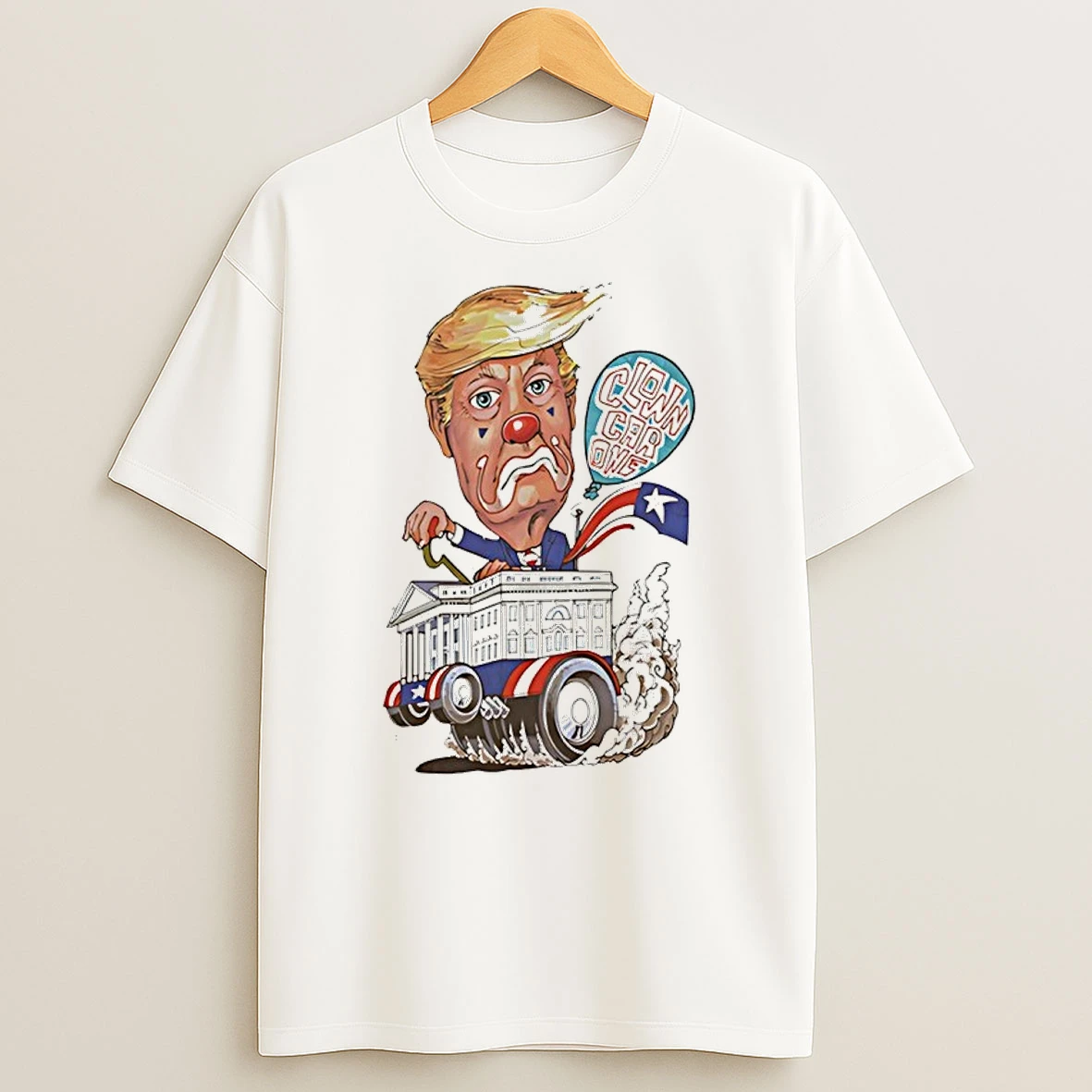 Trump Clown Car Cartoon Shirts
