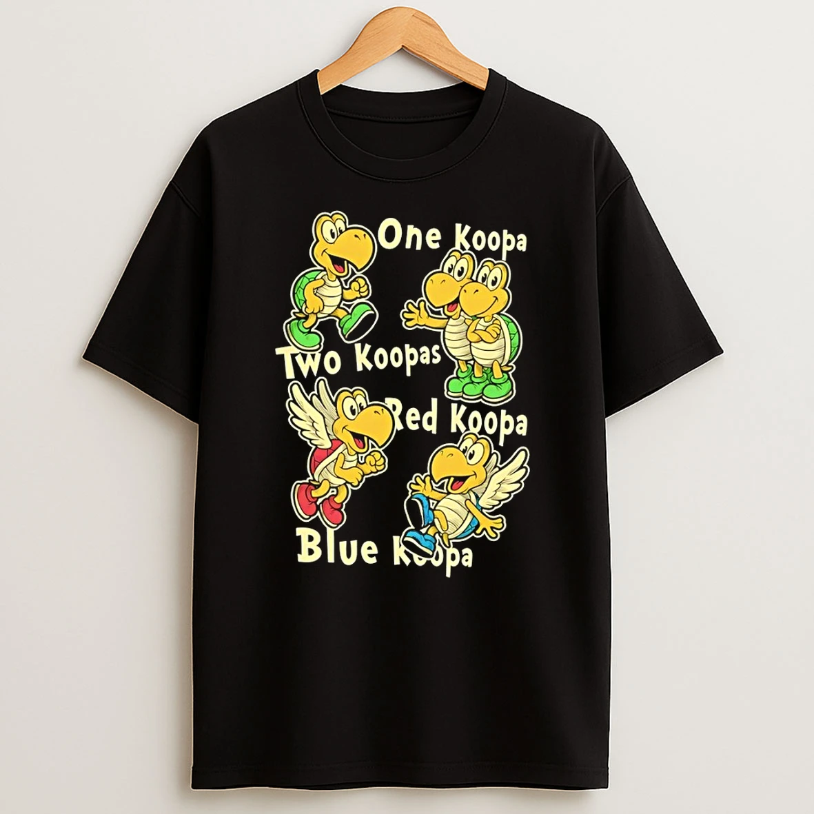 Turtle Game Poem One Koopa Two Koopas Red Koopa Blue Koopa Shirts