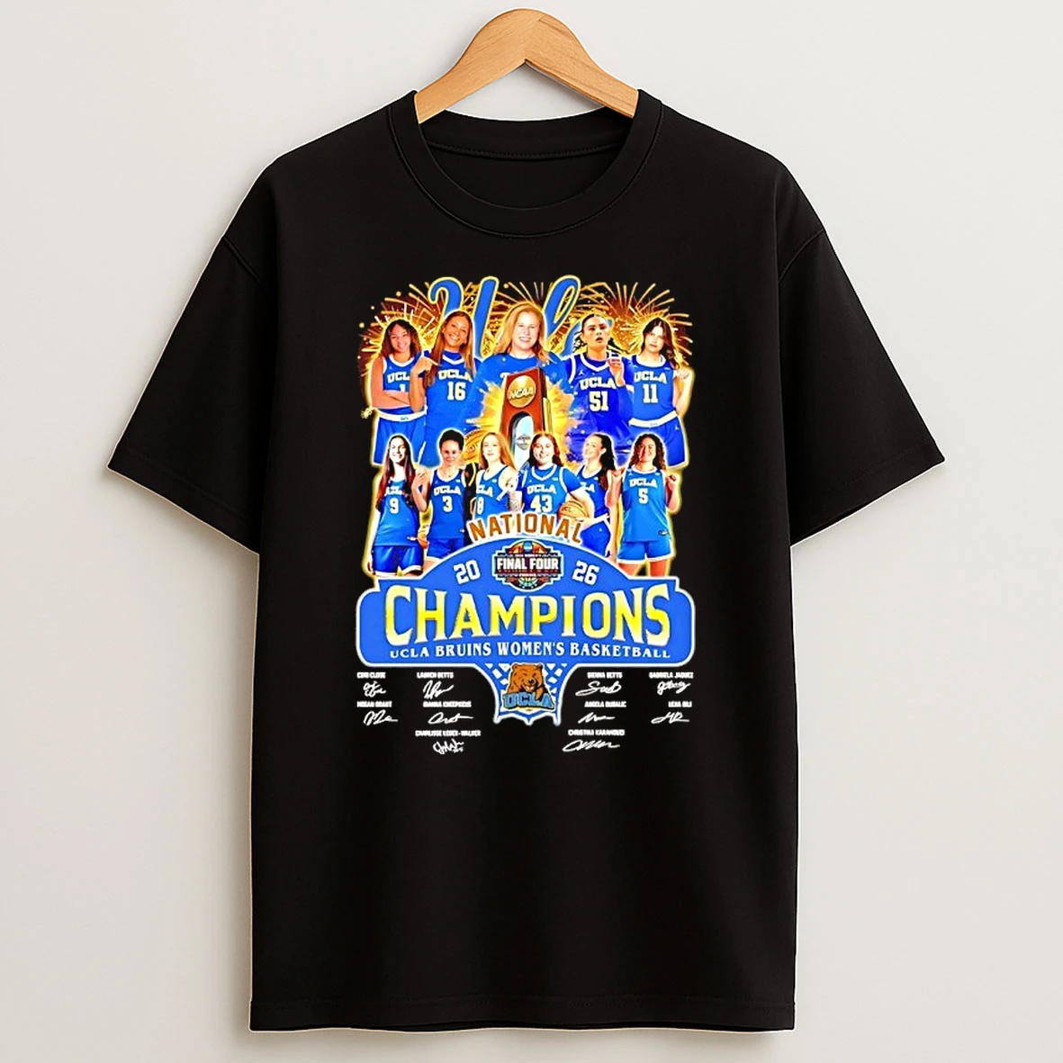 Ucla Bruins 2026 Womens Basketball National Champions Signatures Shirts