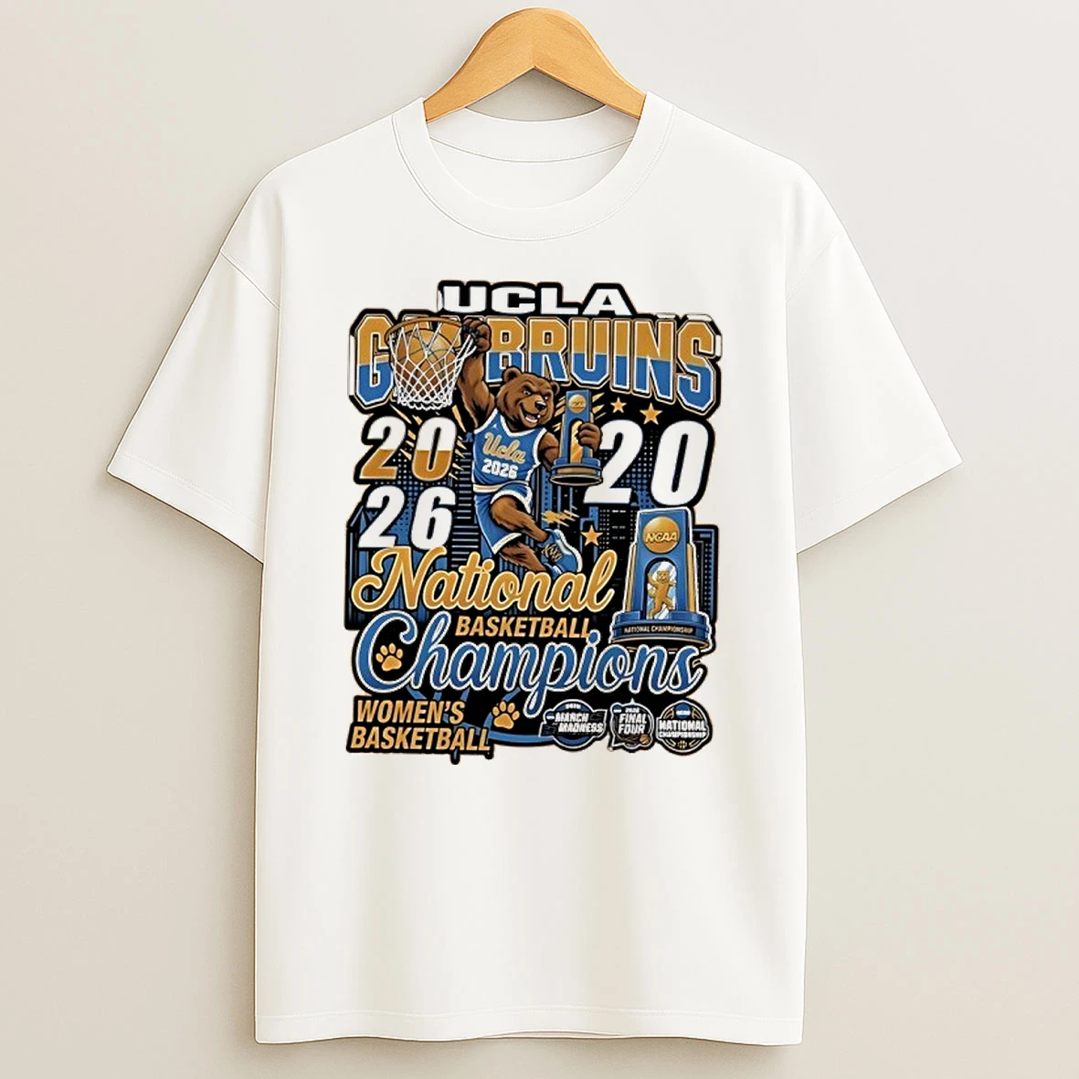 Ucla Bruins National Champions Womens Basketball Mascot Trophy 2026 Shirts