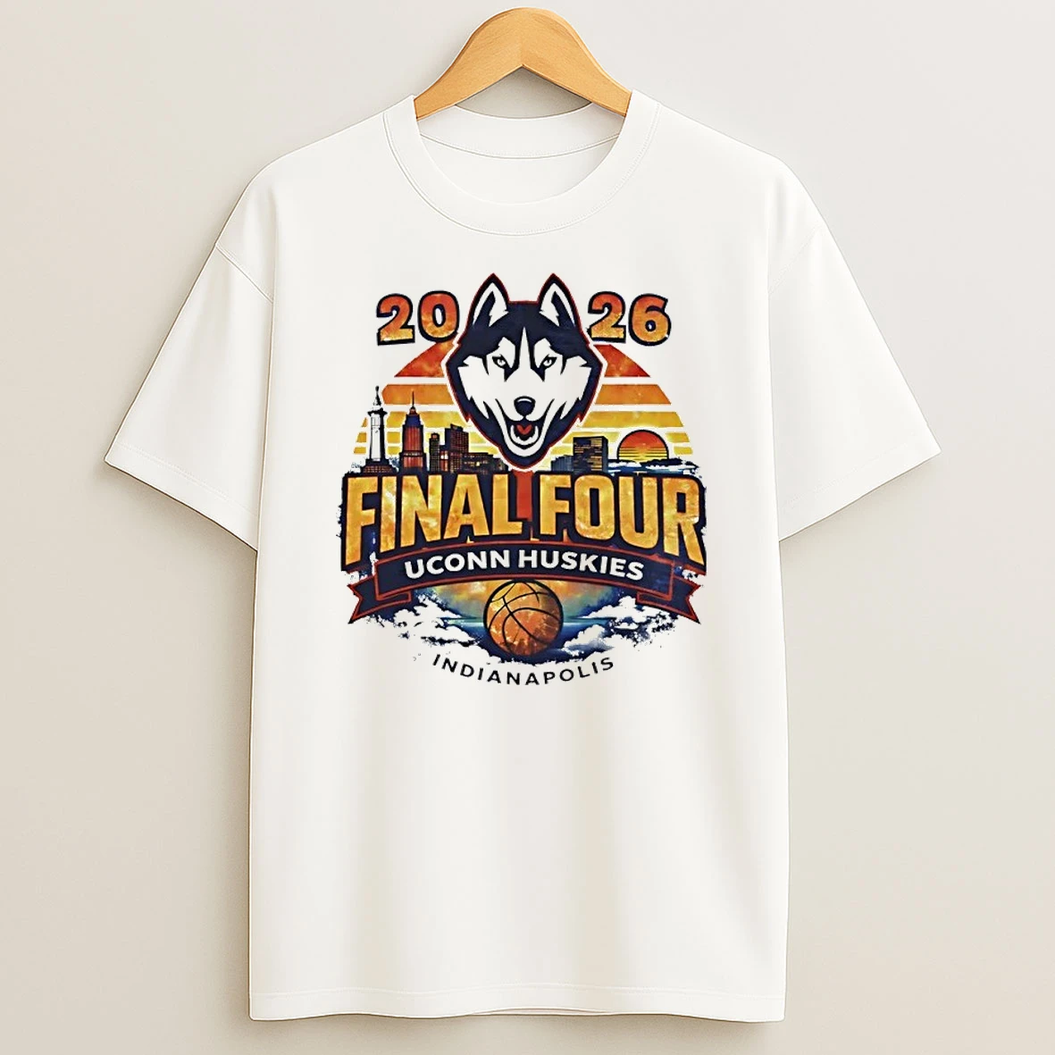 Uconn Huskies 2026 Final Four Indianapolis Graphic Retro Shirts