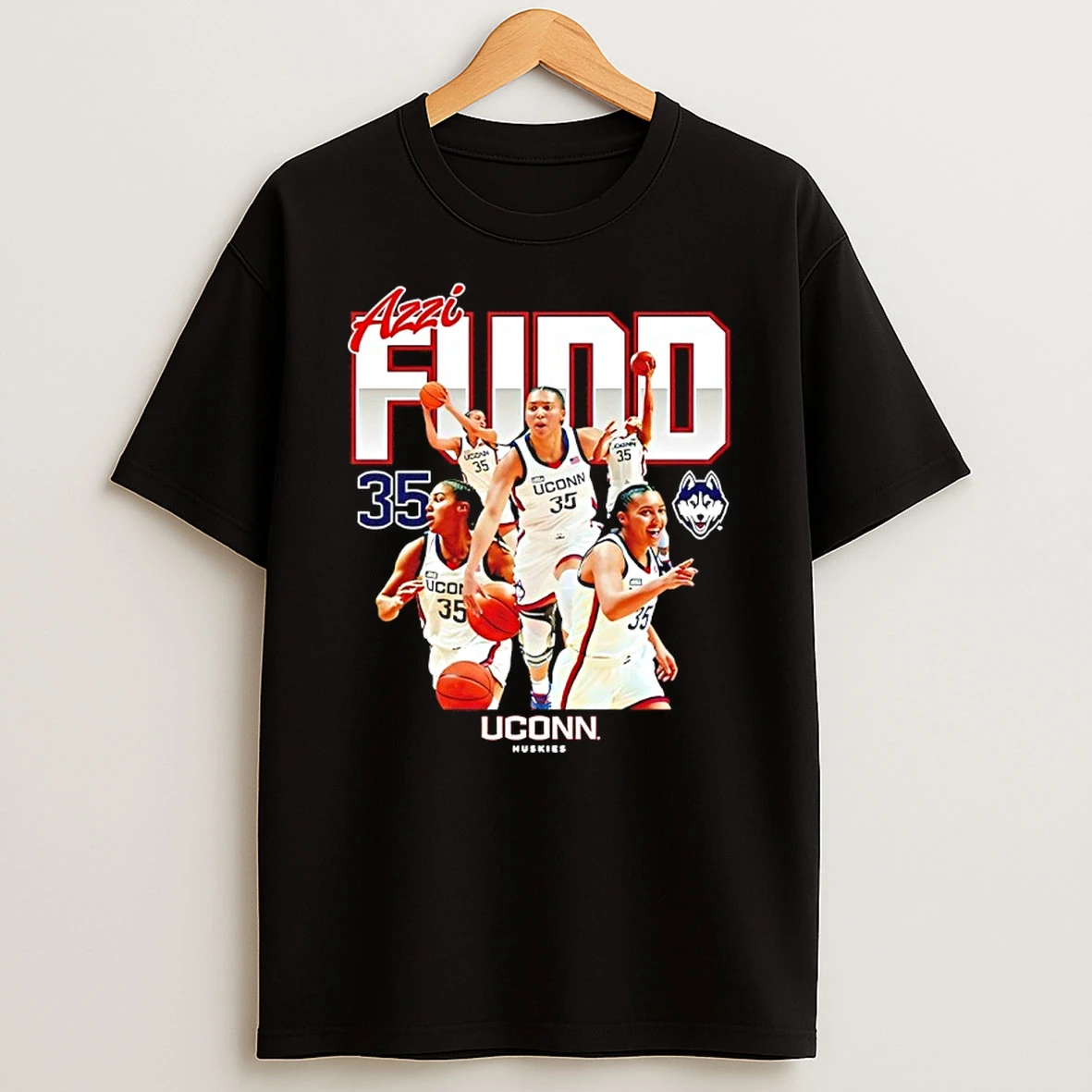 Uconn Huskies Womens Basketball Azzi Fudd Player Collage Shirts