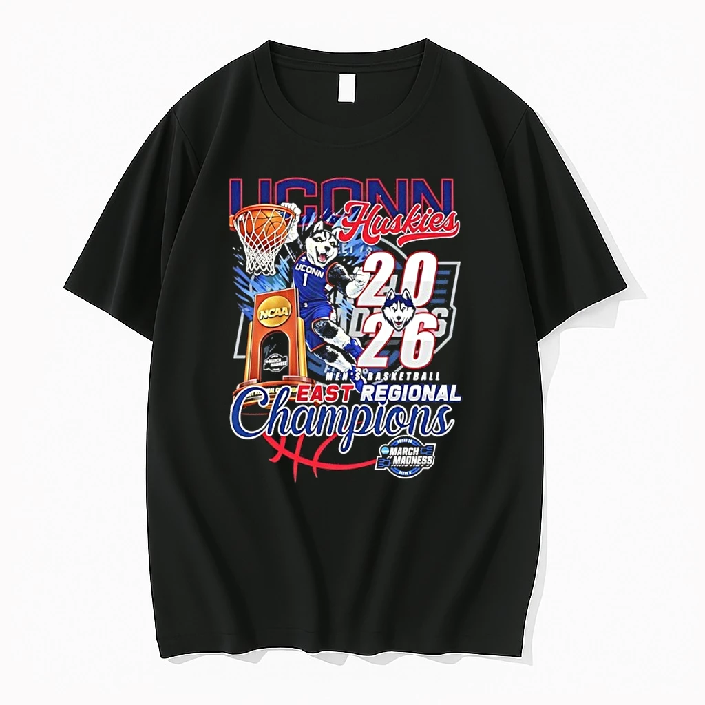 Uconn Huskies 2026 Ncaa Tournament East Regional Champions Mascot Shirts
