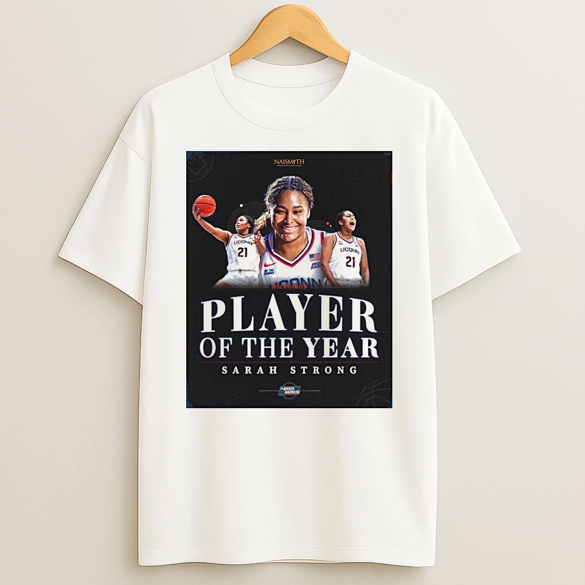 Uconn Huskies Sarah Strong 2026 Naismith Player Of The Year Shirts
