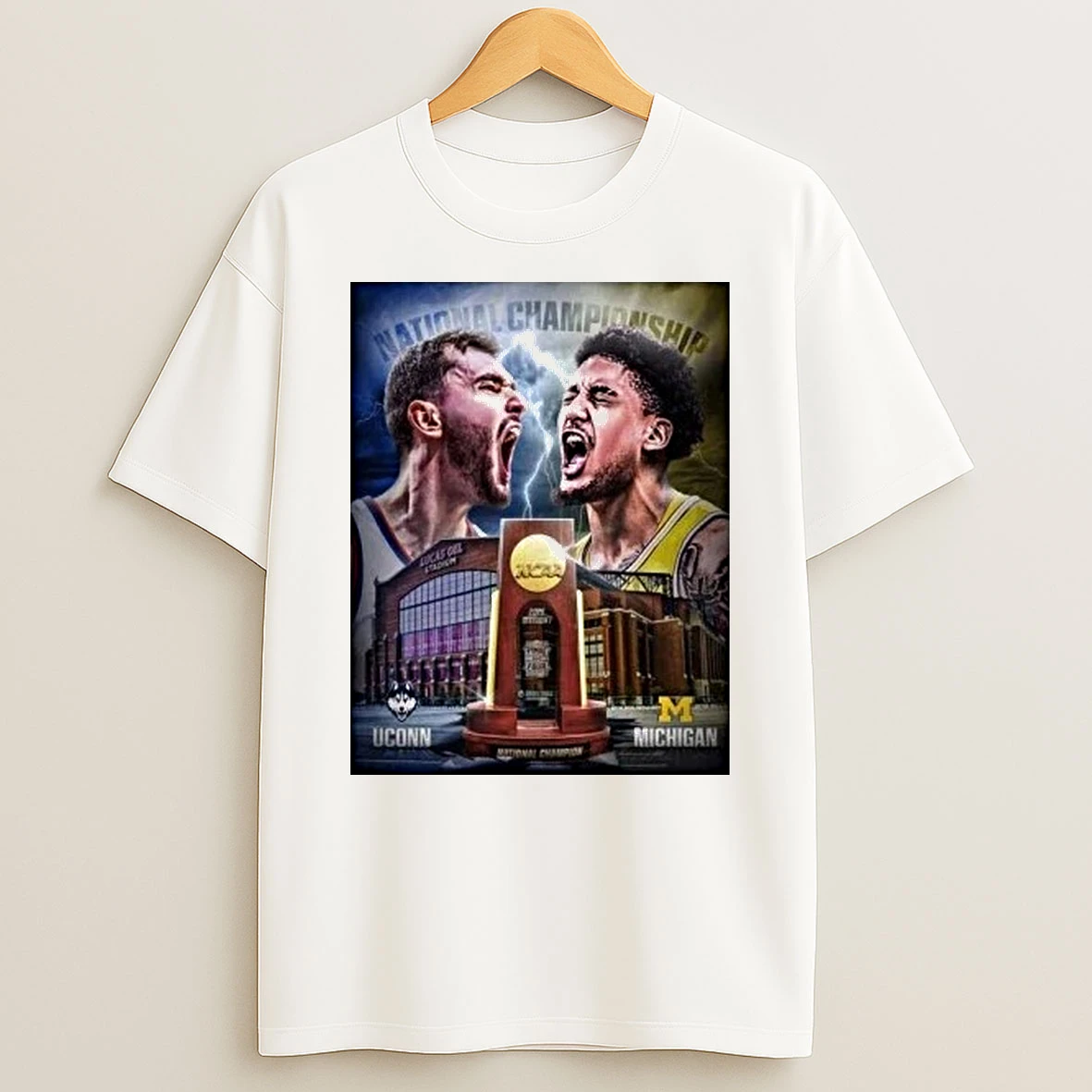 Uconn Huskies Vs Michigan Wolverines Matchup Two Teams One Goal 2026 Ncaa Division 1 Mens Basketball National Champ