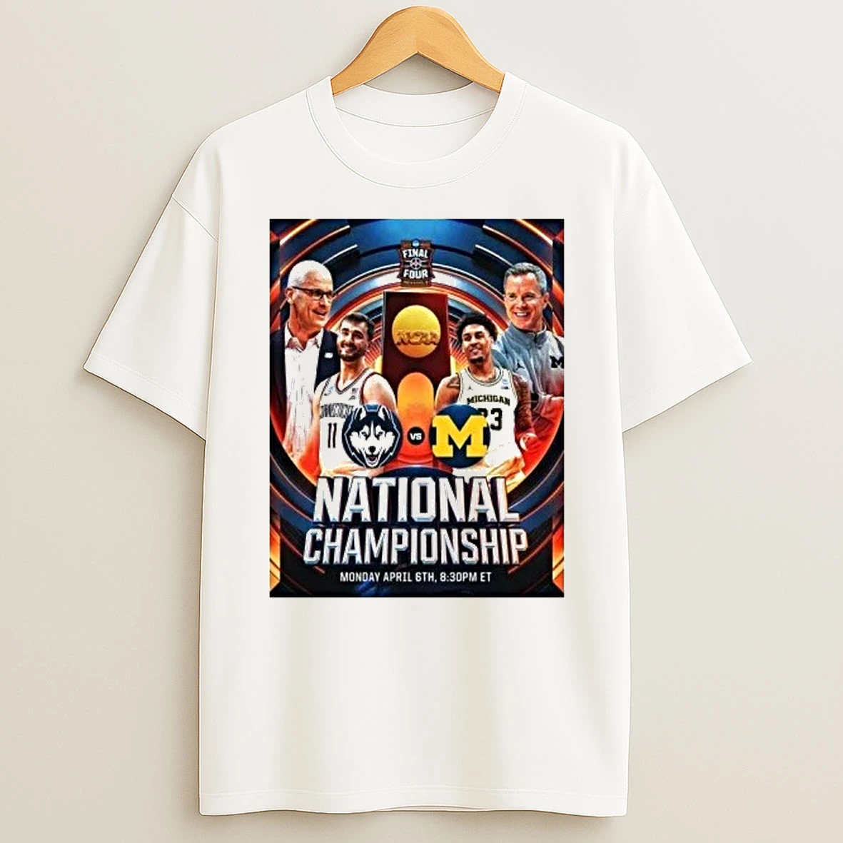 Uconn Huskies Vs Michigan Wolverines Mens Basketball 2026 Ncaa National Championship Shirts