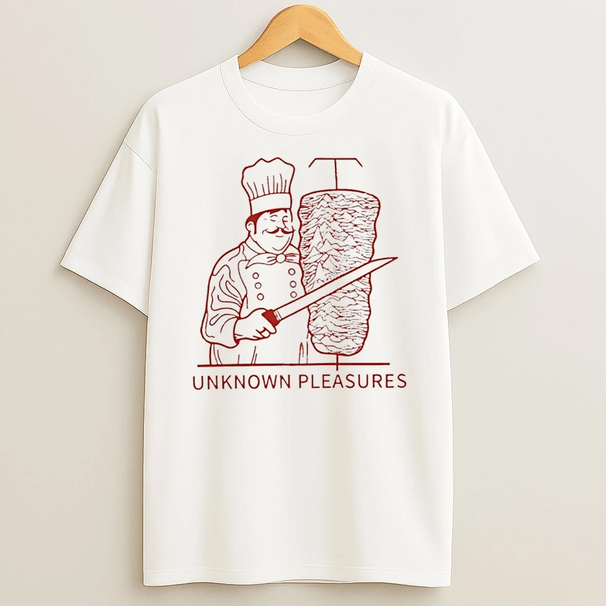 Unknown Pleasures Joy Division Parody Chef Kebab Shirts