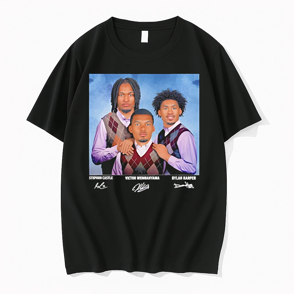 Victor Wembanyama Dylan Harper Stephon Castle San Antonio Spurs Basketball Step Brothers Signatures Shirts